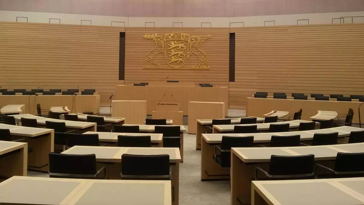 Das Plenum des Landtags in Baden-Württemberg.
