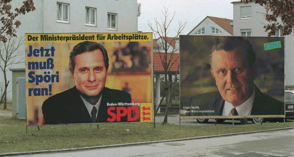 Wahlplakate zur Landtagswahl 1996, Foto: LMZ BW, 000266
