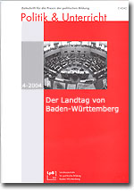 Titelbild der Zeitschrift Politik & Unterricht „Der Landtag“ (2004)